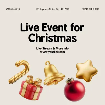 Beige Festive Business Invitation Instagram Post