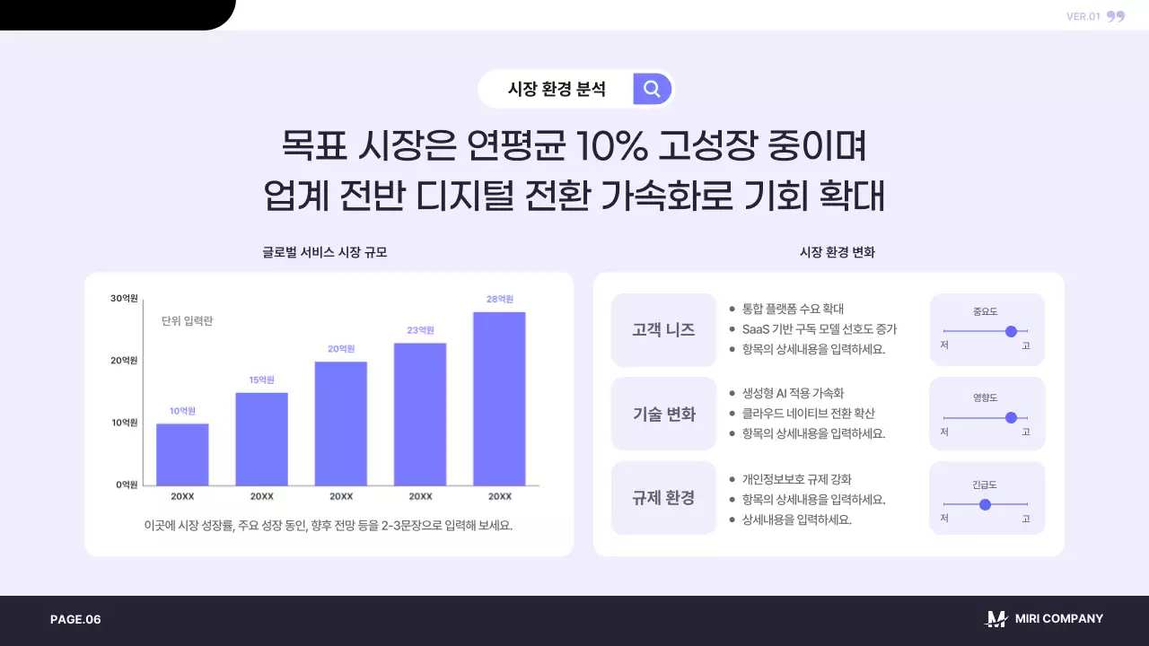 남색 모던 사업 계획 제안서
