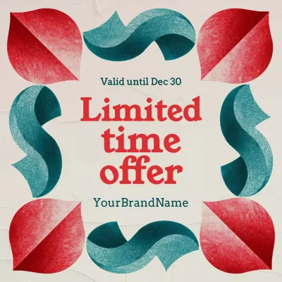 Red Abstract Promotion Advertisement Instagram Post