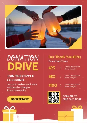 Rainbow Modern Donation Web Poster
