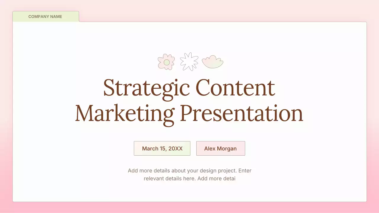 Pink simple Marketing Presentation