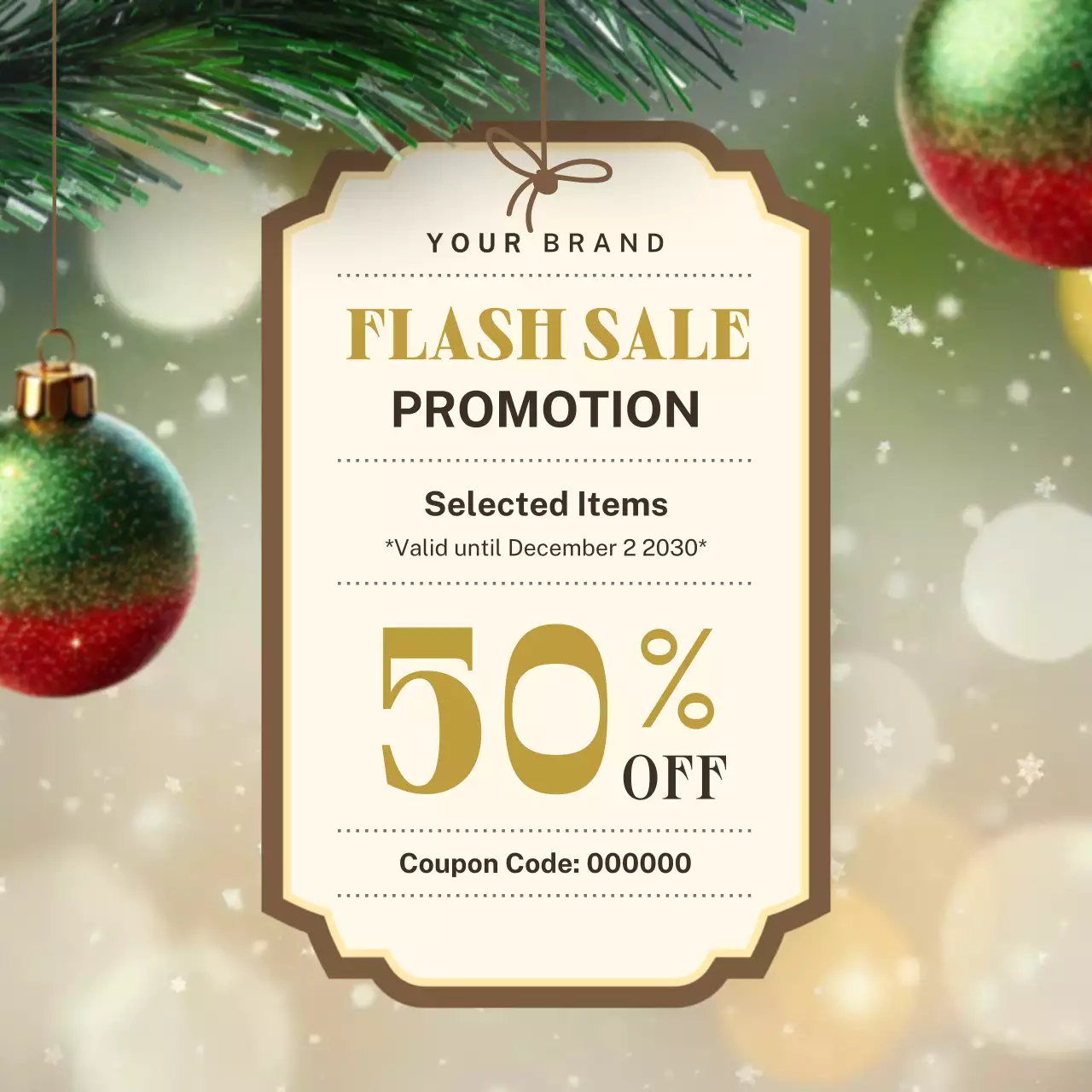 Beige and Green Modern Sale Promotion