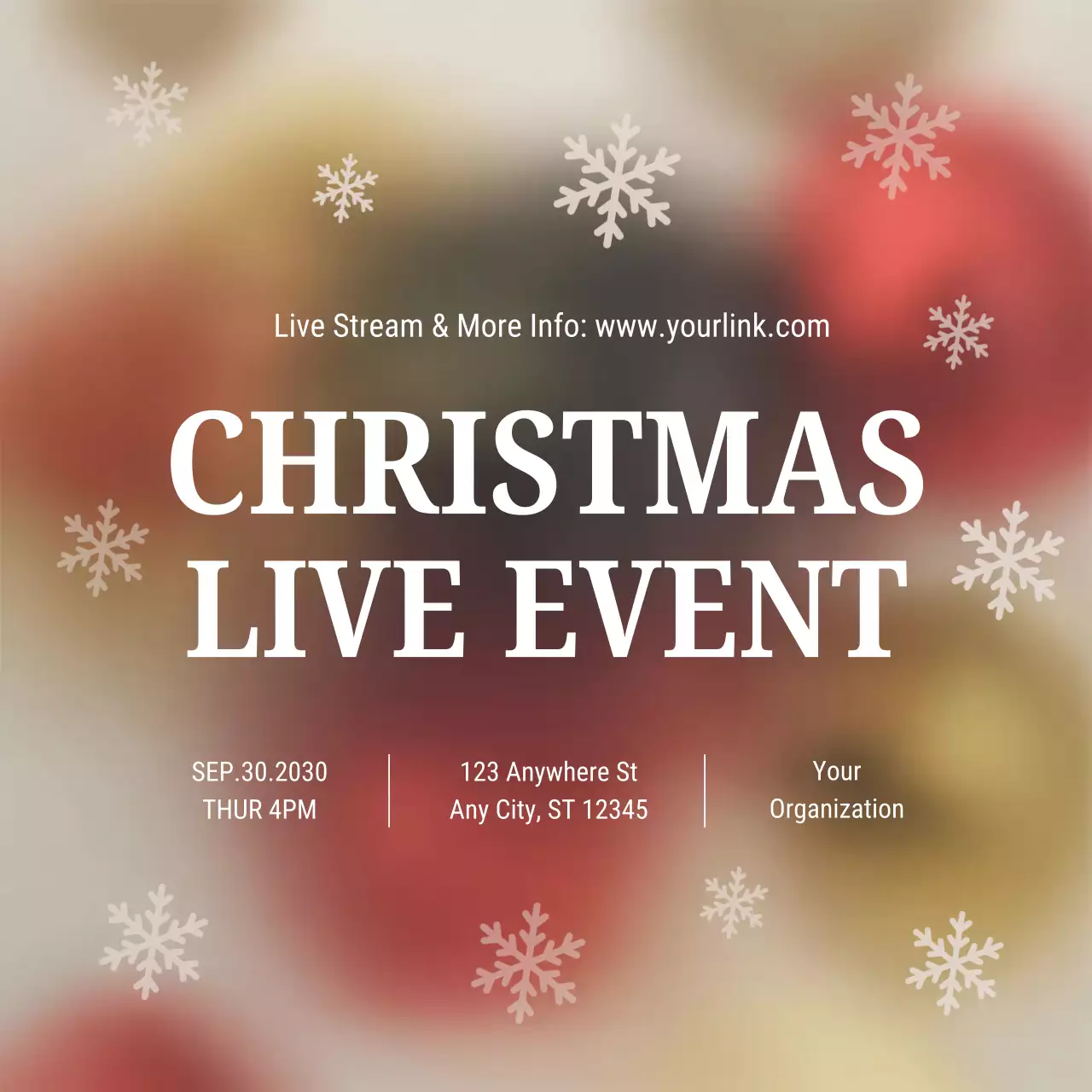 Beige Modern Christmas Announcement Instagram Post