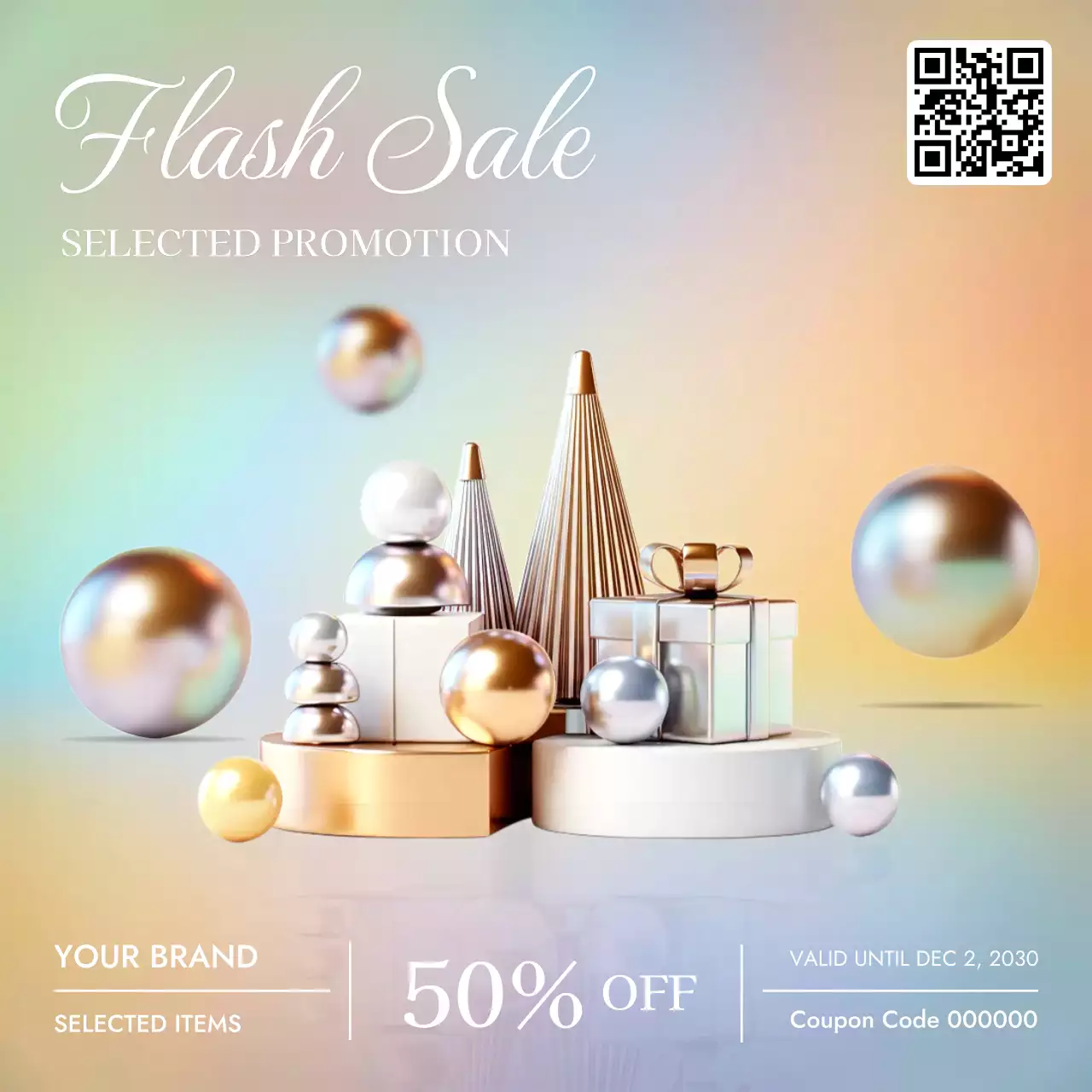 Rainbow Modern Holiday Sale Promotion