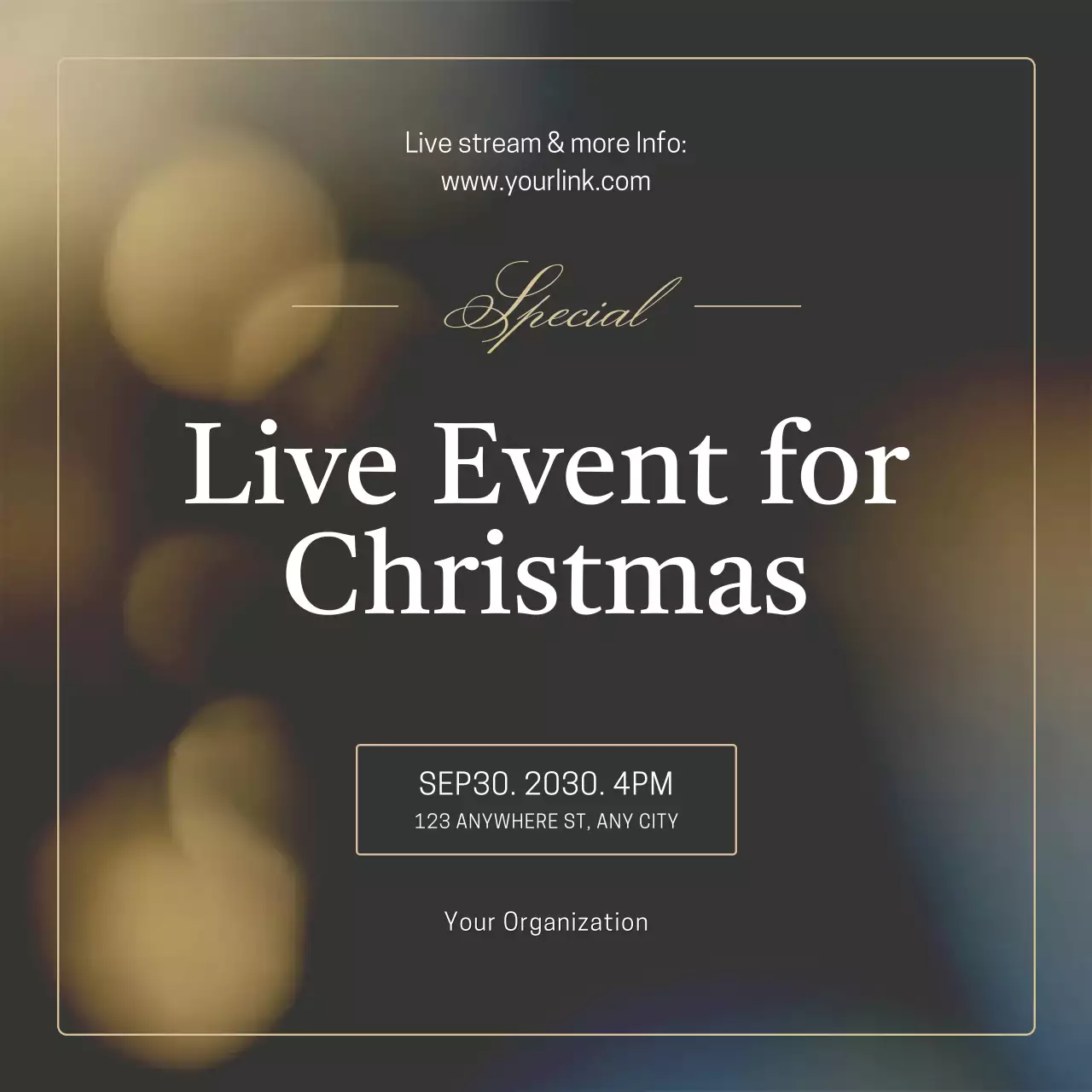 Gold Elegant Business Event Instagram Post