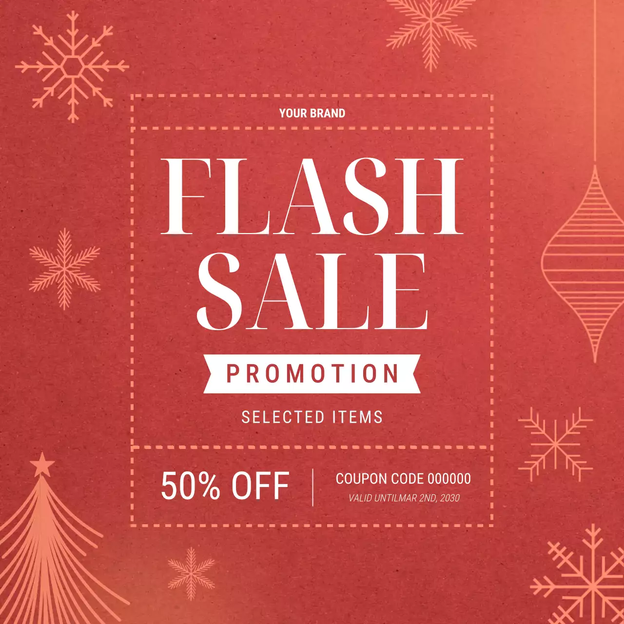 Maroon Elegant Sale Promotion