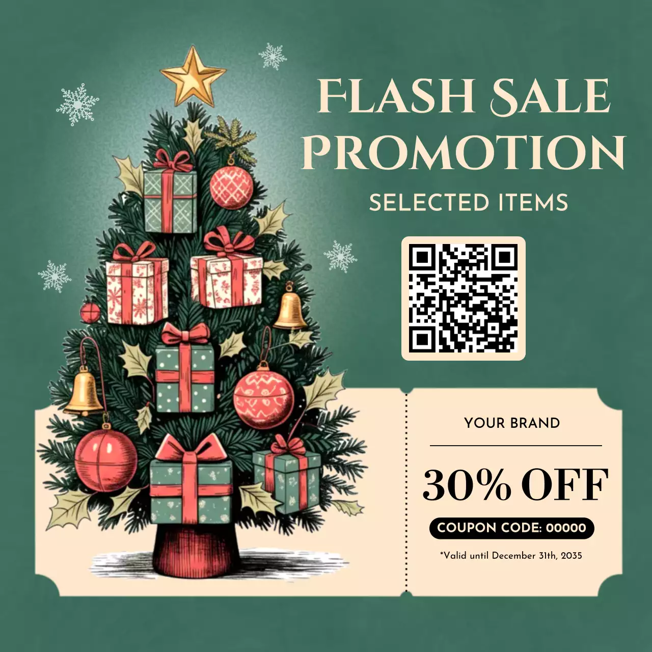 Green Vintage Holiday Promotion
