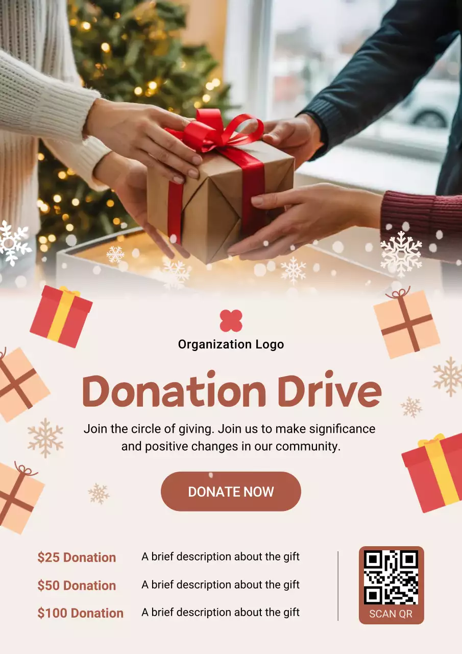 Festive Donation Web Poster