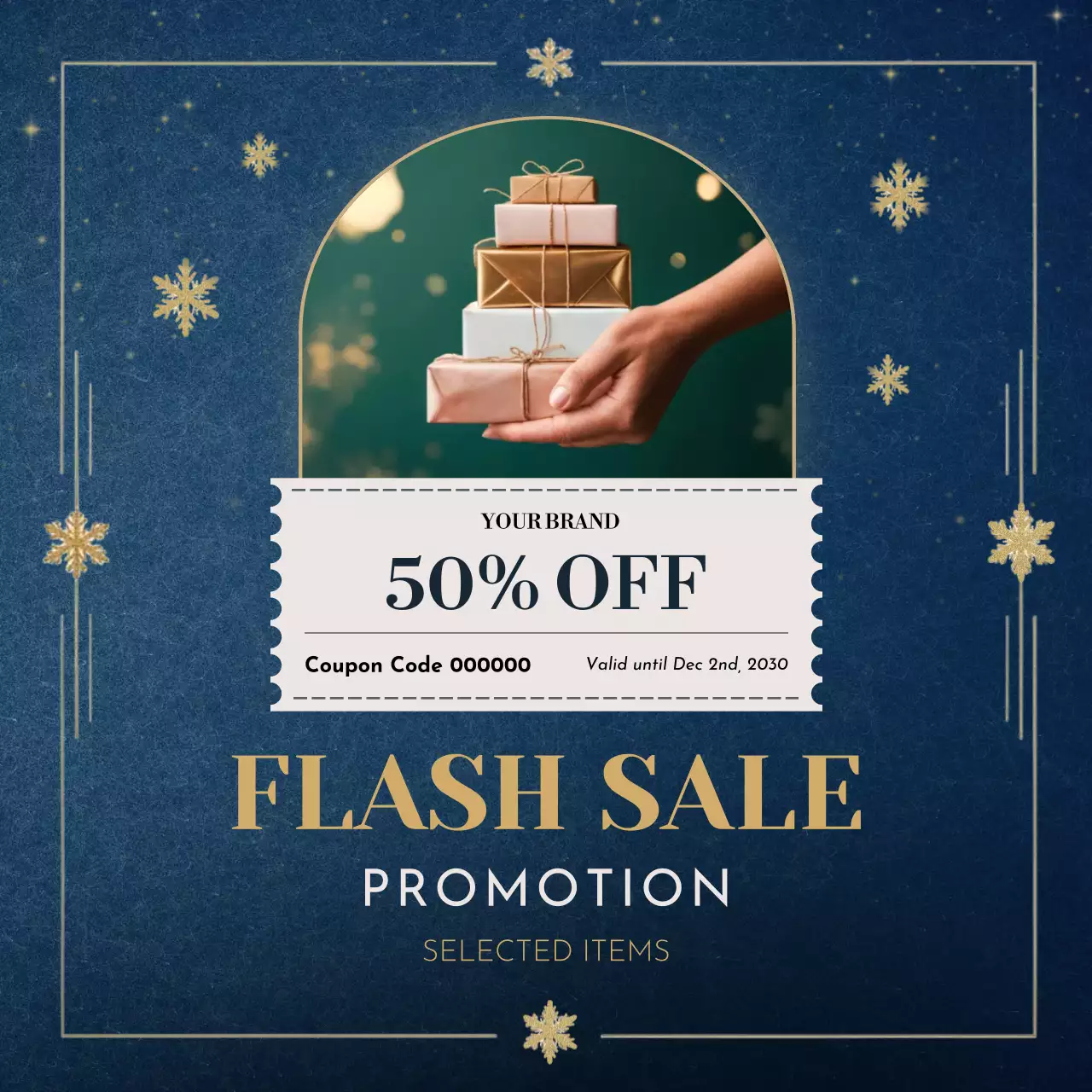 Navy Elegant Sale Promotion