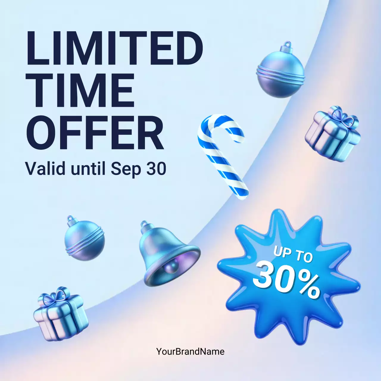 Blue Modern Sale Promotion Instagram Post