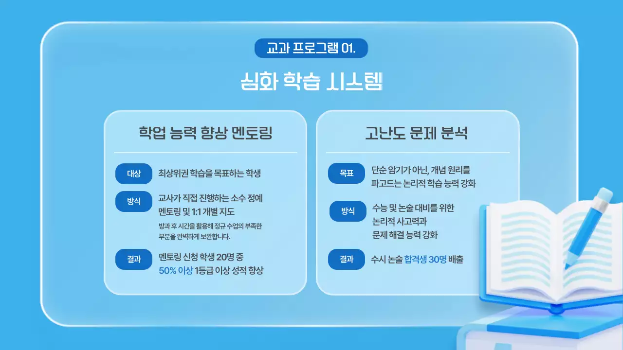 파랑 모던 교육 설명회 안내