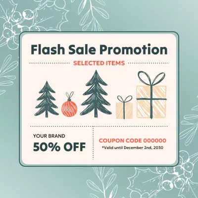 Beige Rustic Holiday Promotion Social Media Square