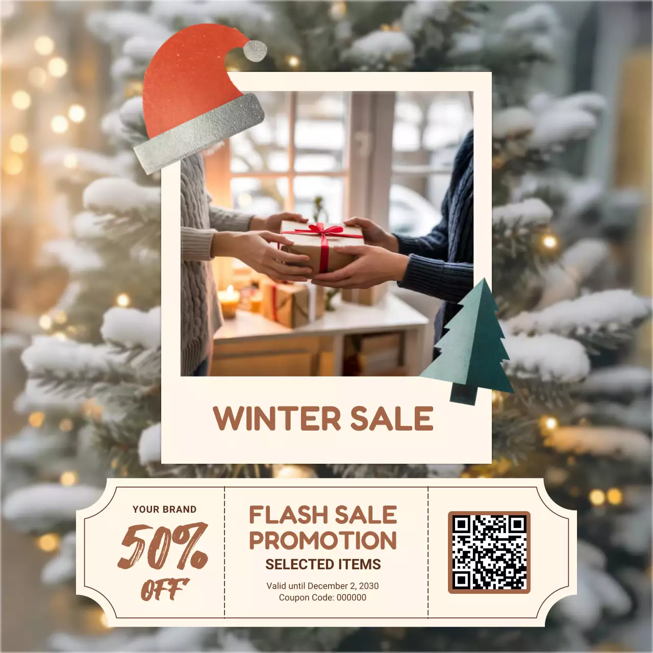 Beige Festive Gift Promotion