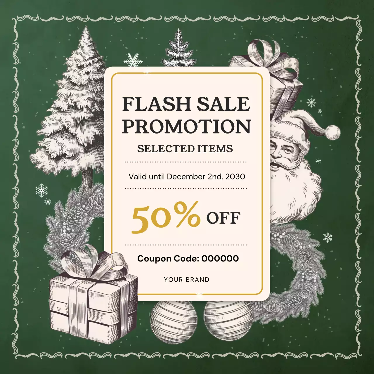 Green Vintage Holiday Promotion