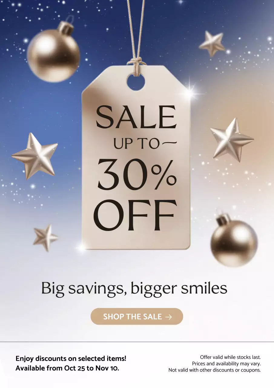 Blue Elegant Sale Promotion Poster