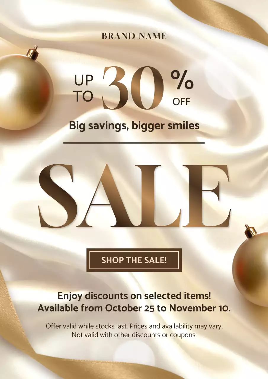 Gold Elegant Sale Promotion Poster