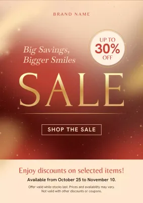 Red Elegant Sale Promotion Poster