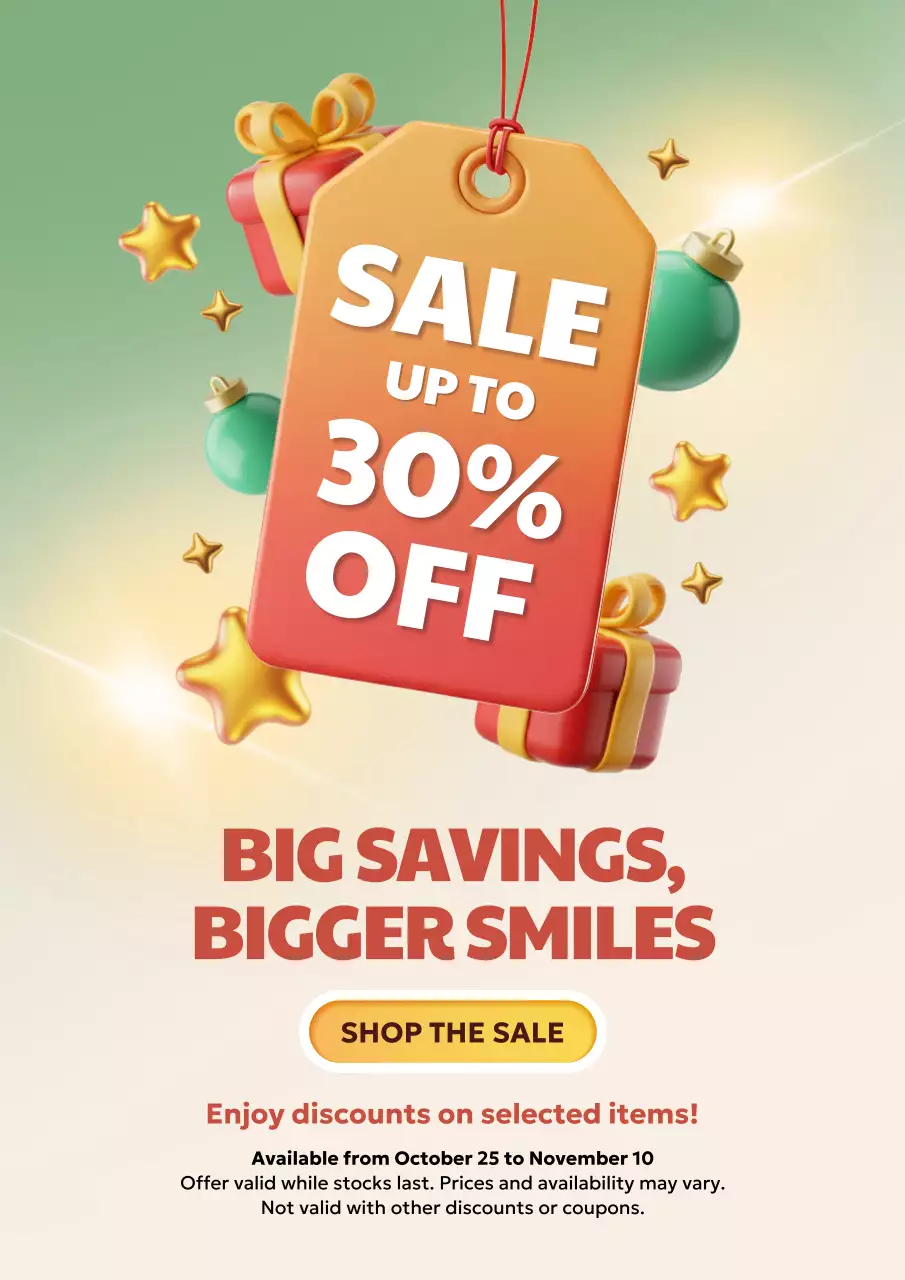 Orange Modern Sale Promotion Poster