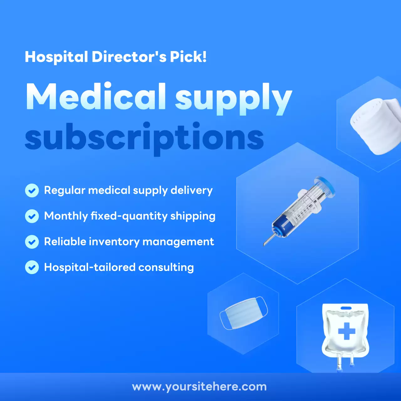 promoção médica moderna azul