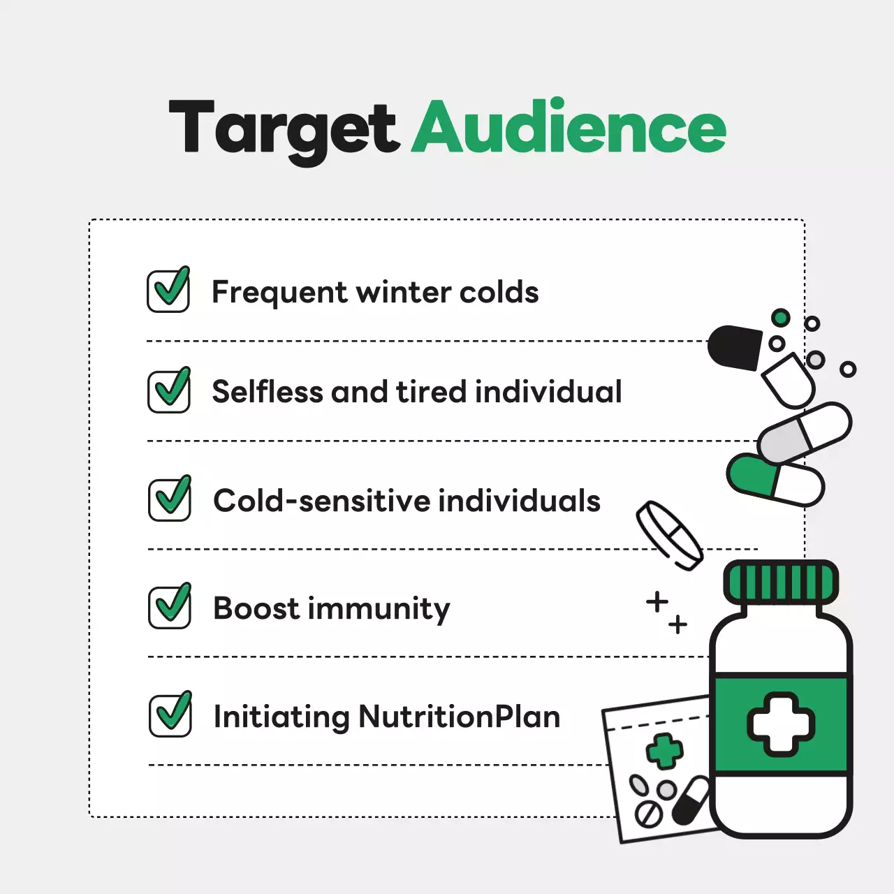 quảng cáo hiệu thuốc tối giản màu xanh lá cây