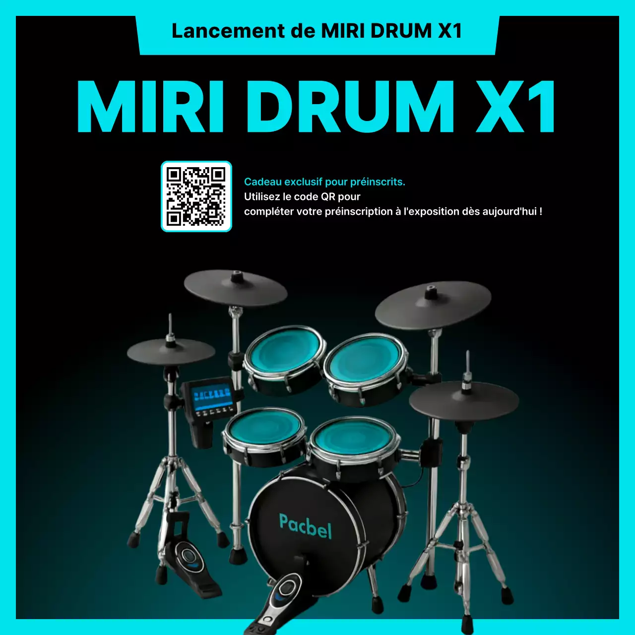 Vitrine musicale moderne Sky Blue