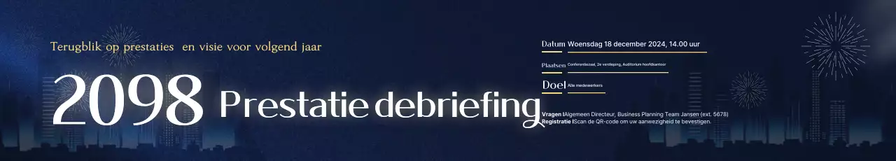 Marineblauwe verfijnde evenementengids