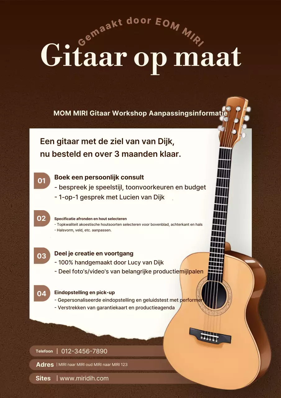 Brown Modern Music Advertentie
