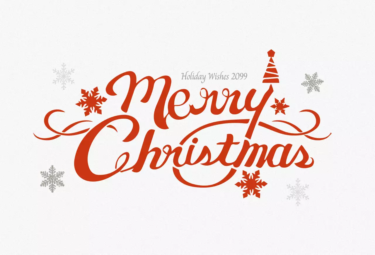 Kartu Pos Natal Sederhana Berwarna Oranye