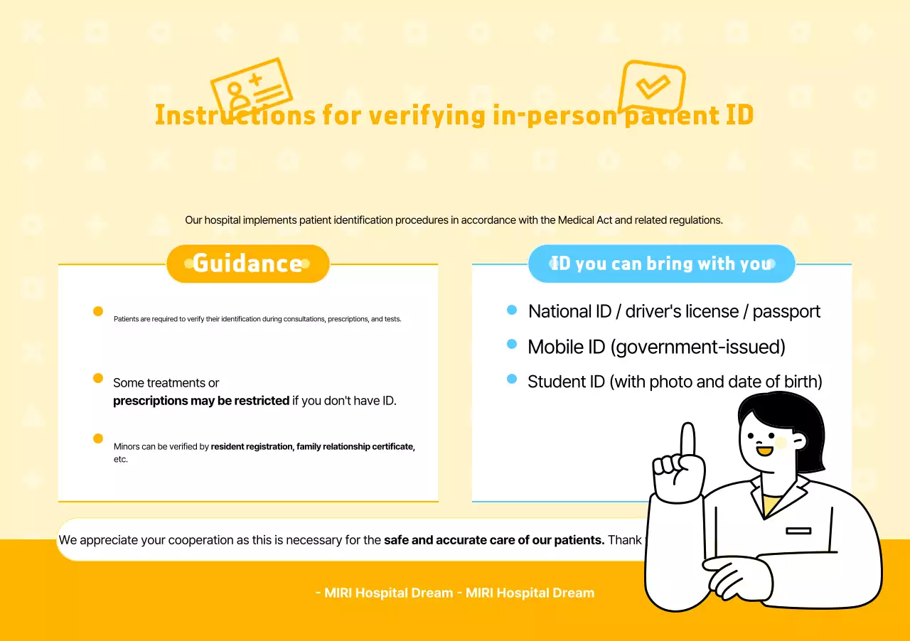 Yellow Simple Hospital Information Notice