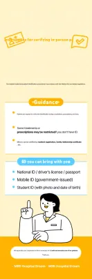 Aviso simples amarelo sobre informações hospitalares