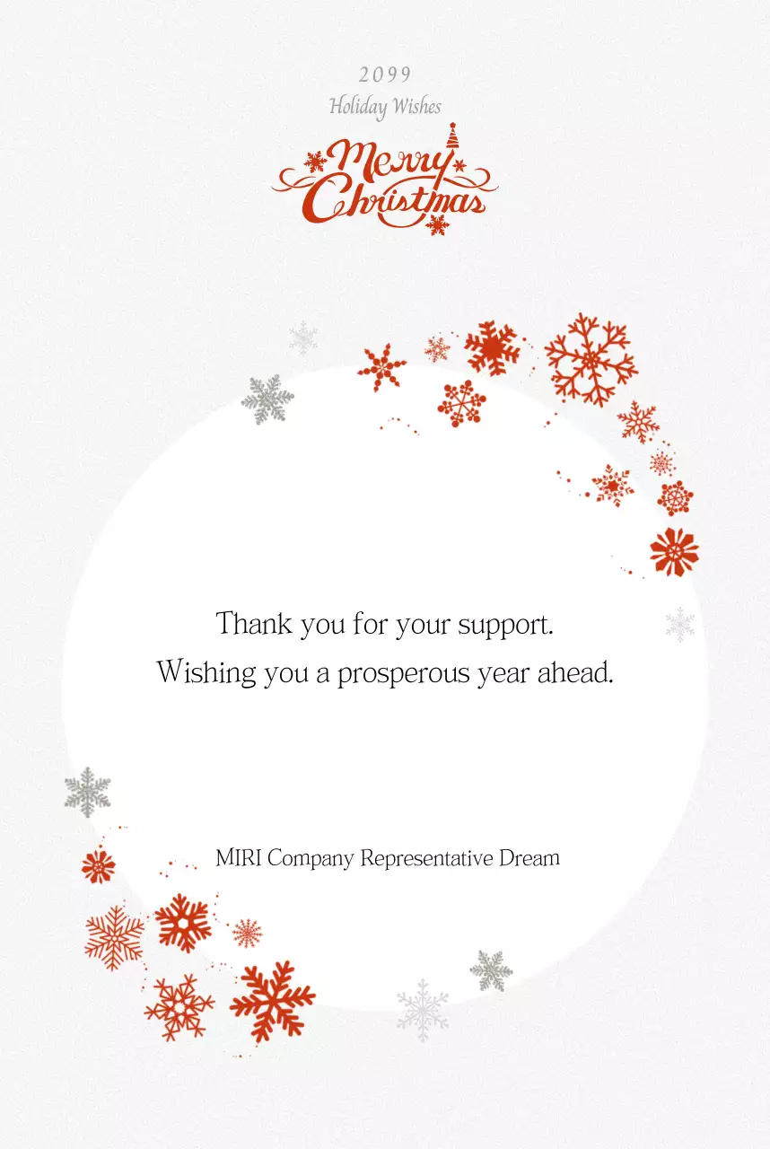 Kartu Pos Natal Sederhana Berwarna Oranye