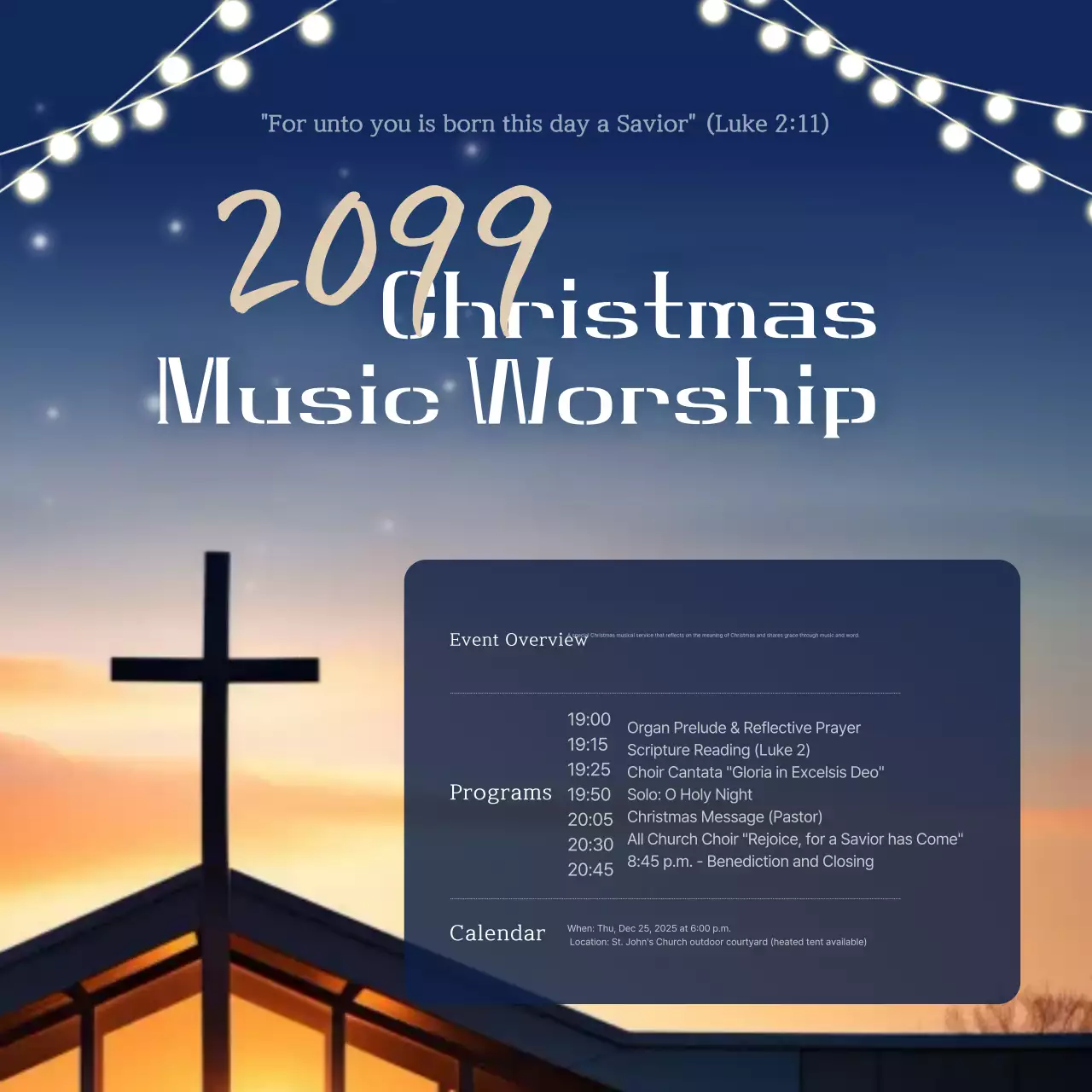 Blue Simple Christmas Event