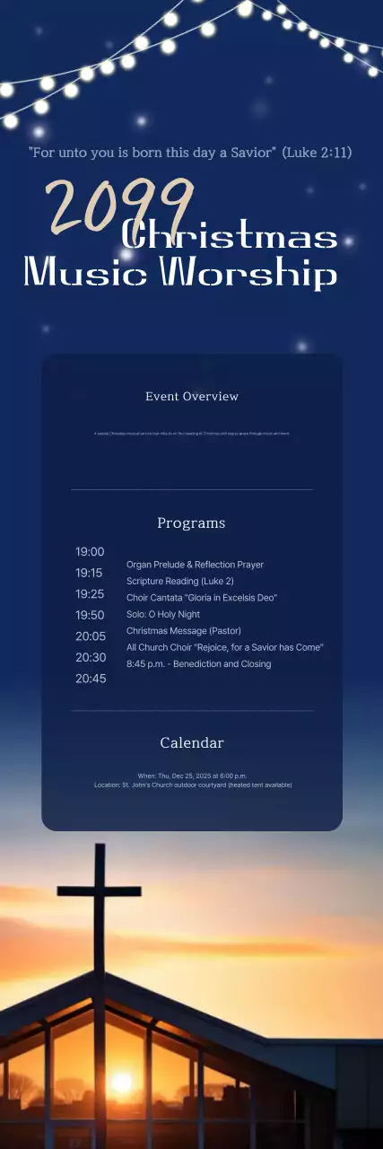 Evento de Natal Simples Azul