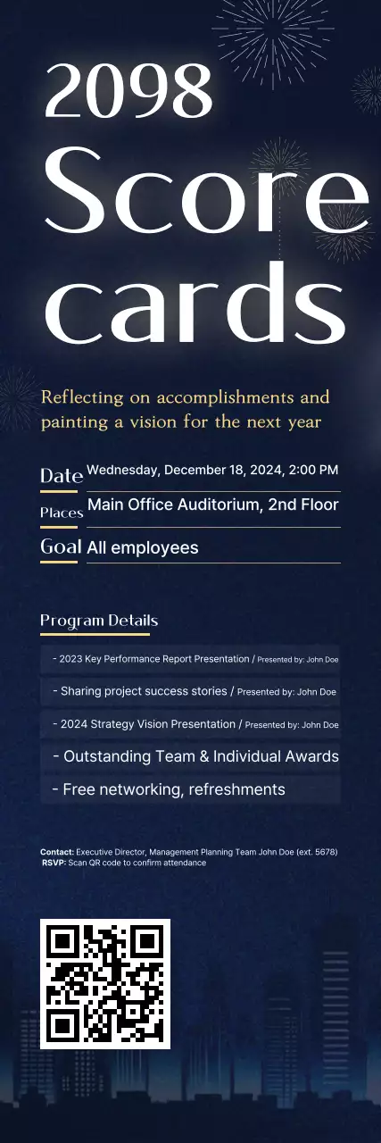 Guia de Eventos Sofisticados em Azul Marinho