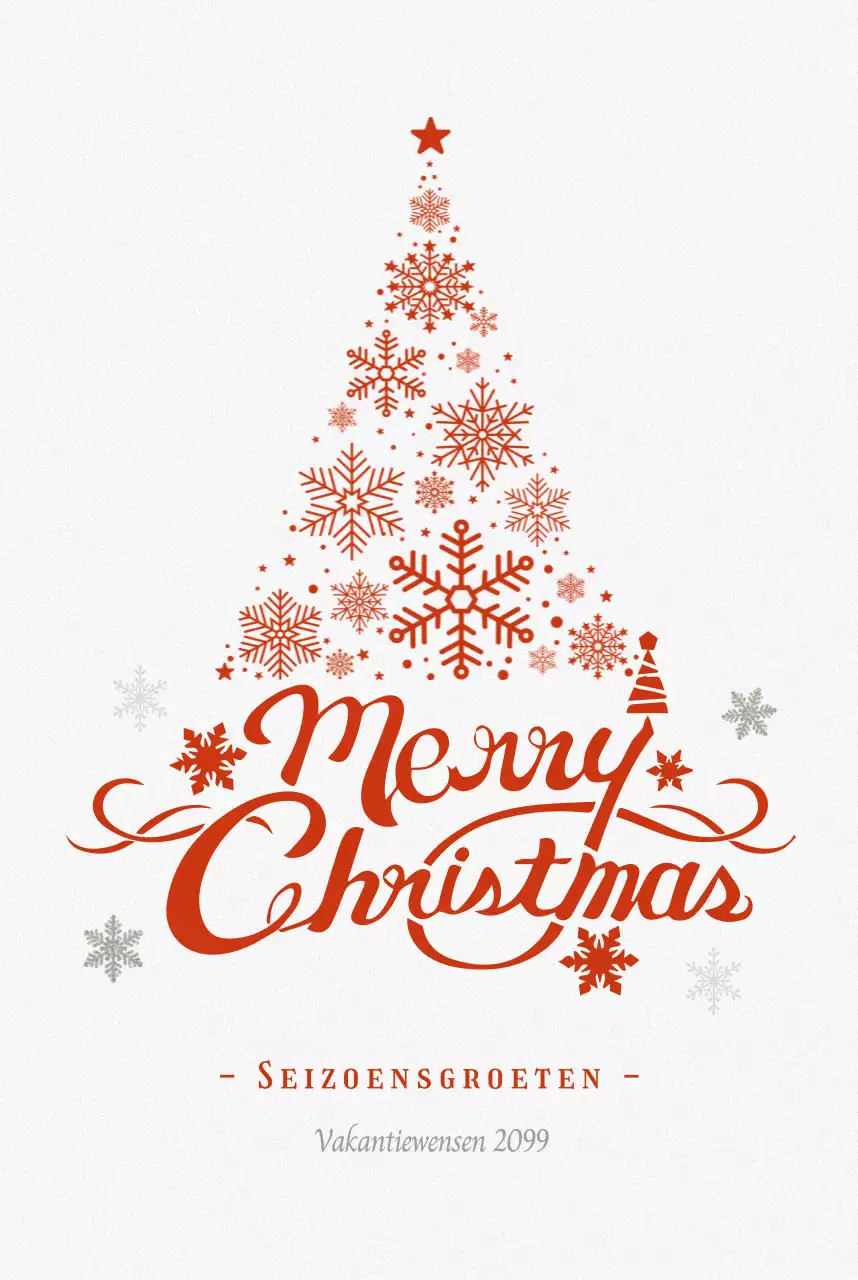 Oranje eenvoudige kerstkaart