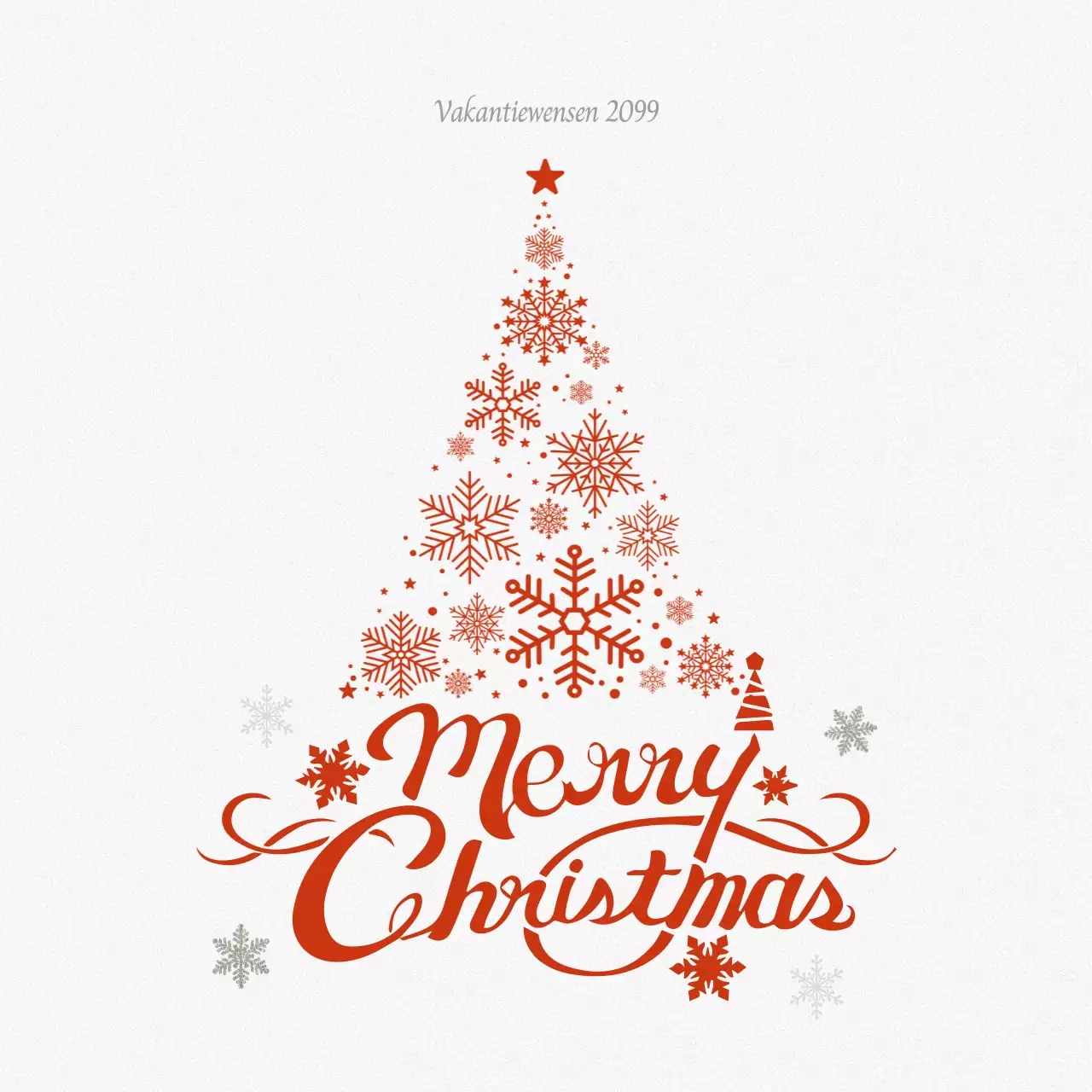 Oranje eenvoudige kerstkaart