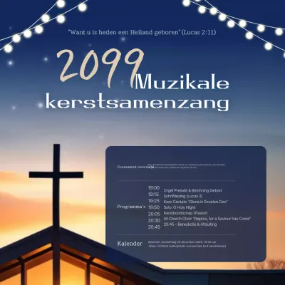 Blauw Eenvoudig Kerstevenement