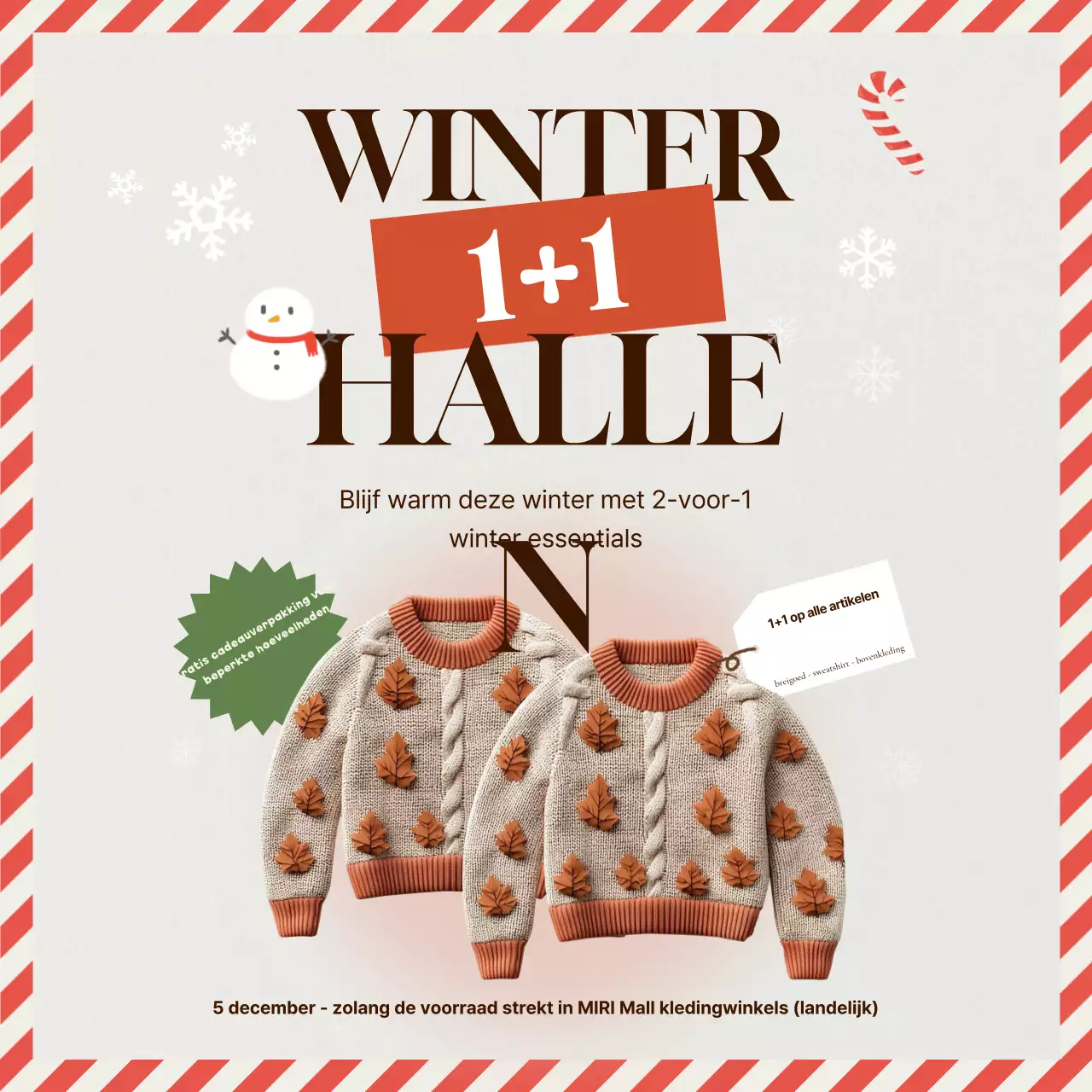 Oranje Eenvoudige Winteruitverkoop