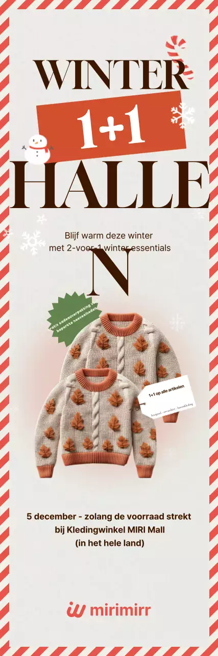 Oranje Eenvoudige Winteruitverkoop