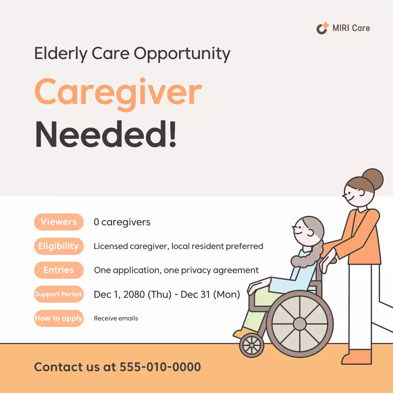 Tuyển dụng người chăm sóc gọn gàng màu be