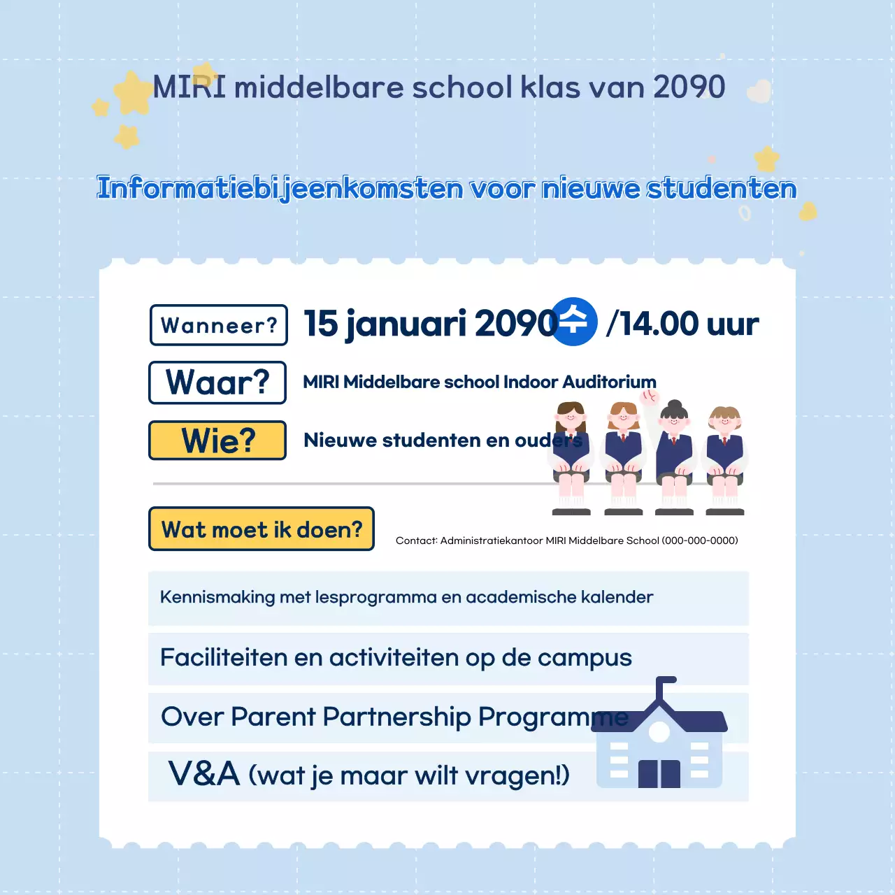 Gids voor informatiesessies over de Sky Blue Clean School