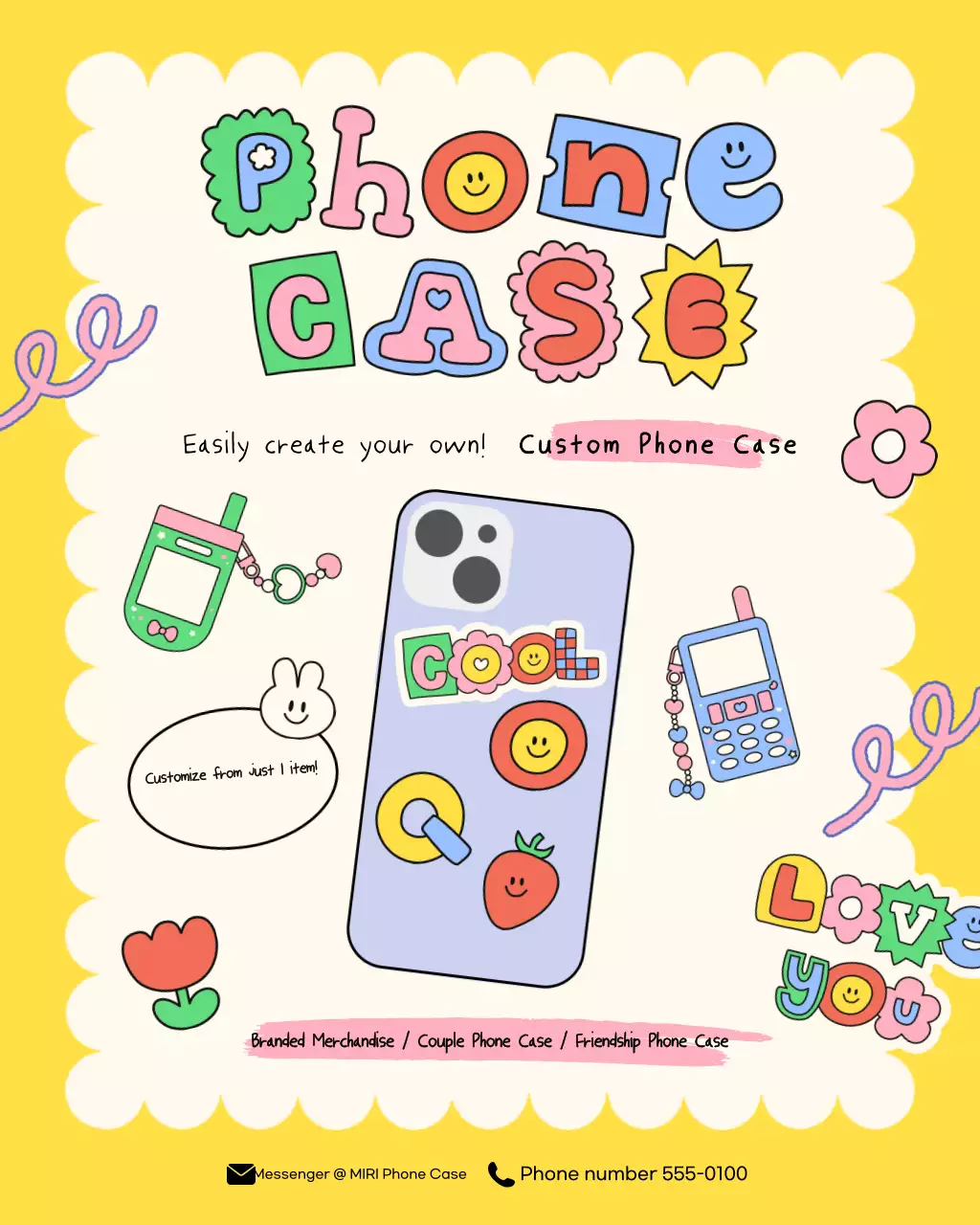 Yellow Kitsch Custom Phone Case Promotion