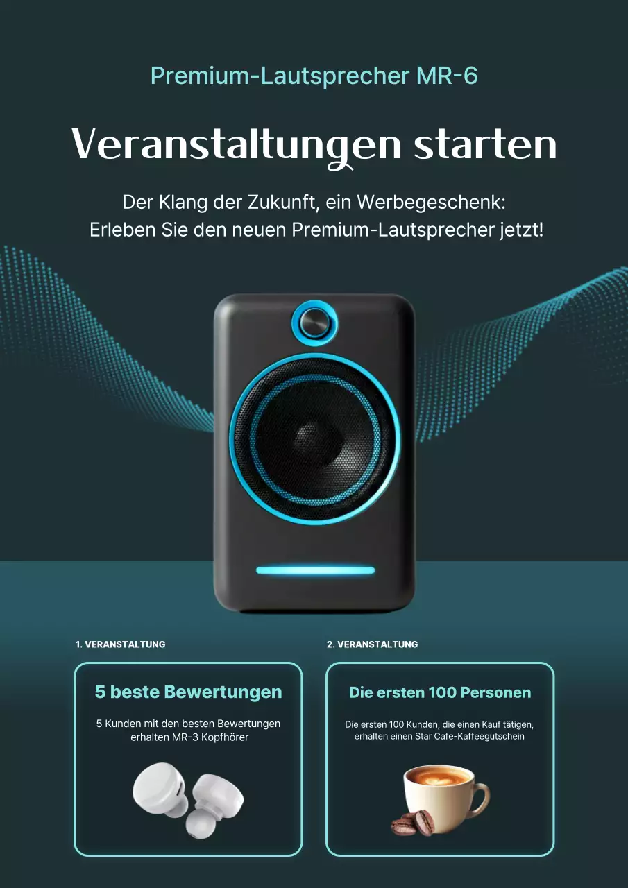 Sky Blue Modern Audio Event