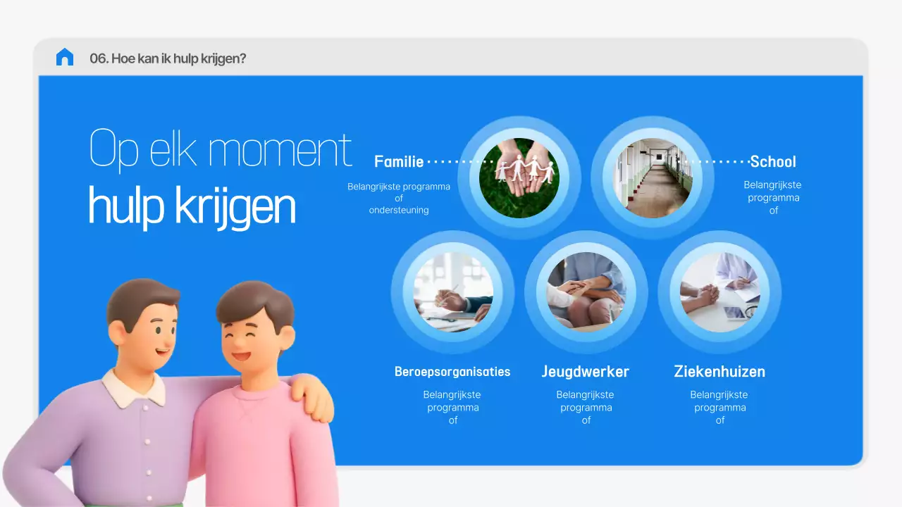 Blauwe eenvoudige gezondheidsvoorlichtingsmaterialen