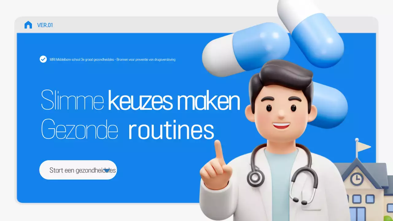 Blauwe eenvoudige gezondheidsvoorlichtingsmaterialen