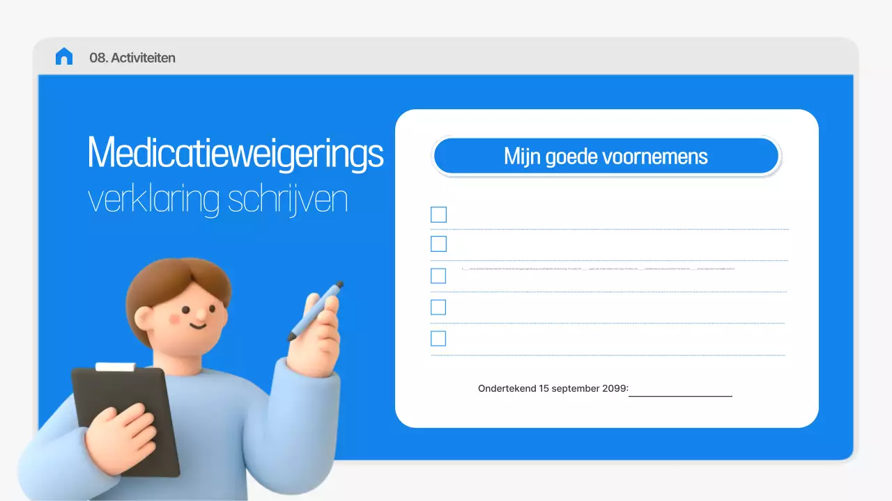 Blauwe eenvoudige gezondheidsvoorlichtingsmaterialen