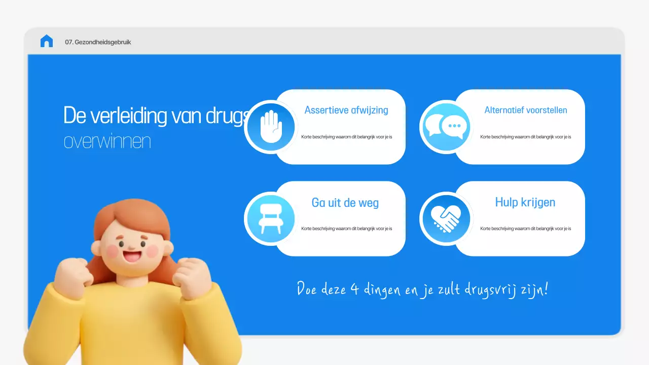 Blauwe eenvoudige gezondheidsvoorlichtingsmaterialen