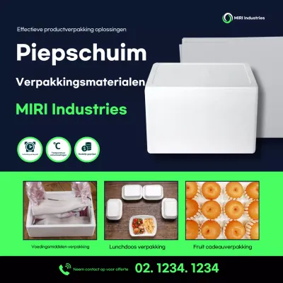 Groene eenvoudige verpakkingsadvertentie