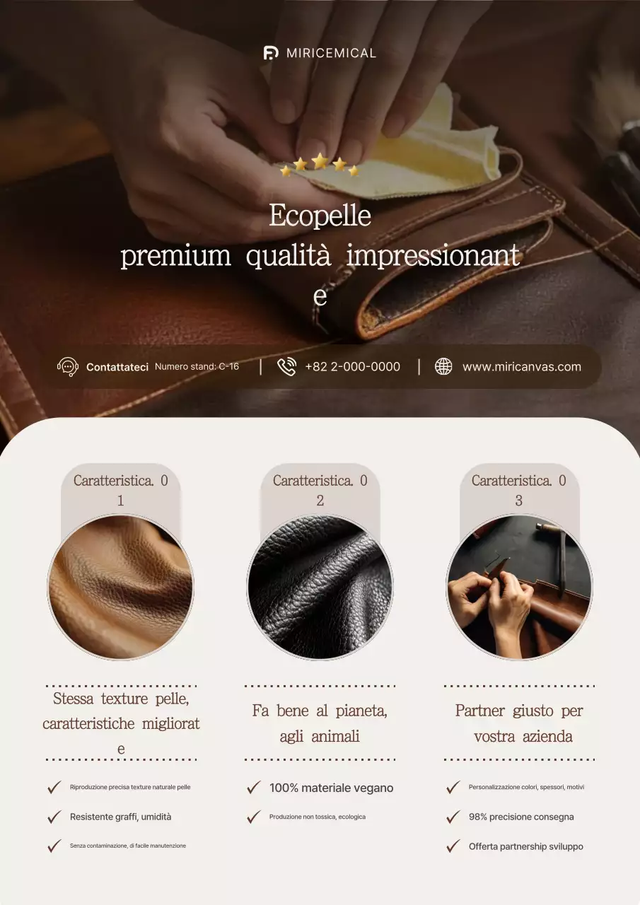 Promozione della tecnologia per la produzione di pelle marrone di alta qualità