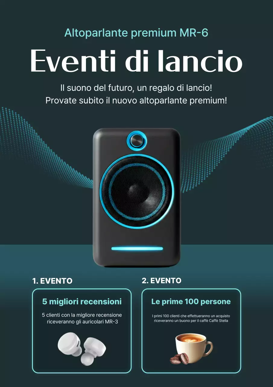Evento audio moderno Sky Blue